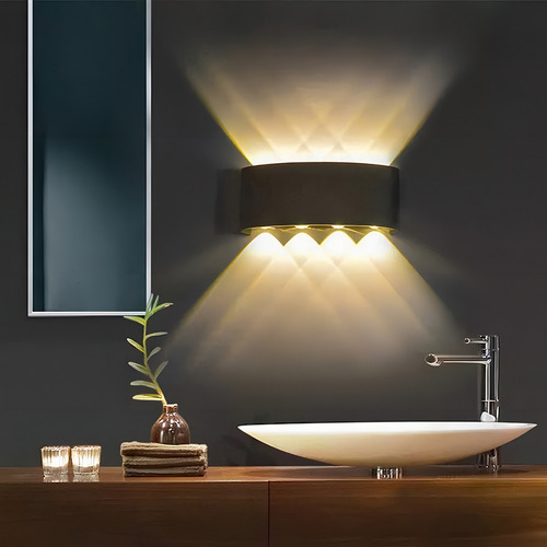 Lampara De Pared 8w Arbotante 8 Luces Luz Cálida