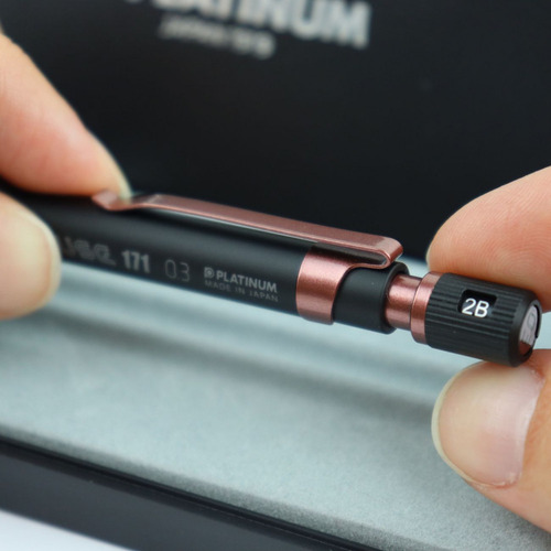 Lapiseira Platinum Pro-use 171 Matte Black & Copper 0.3mm º