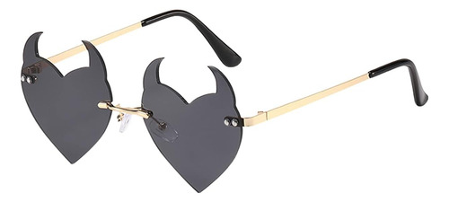 Bojod Devil Horns Heart Gafas De Sol Para Mujer Cuernos 90s