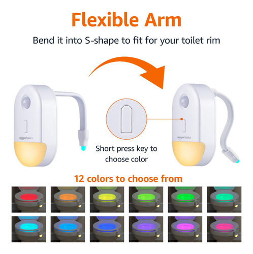 Paquete De 2 Luces Con Sensor De Movimiento Para Inodoro Ama