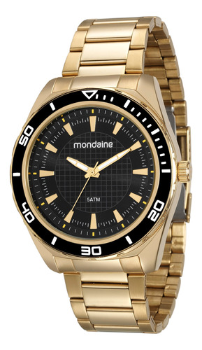 Relógio Mondaine Masculino 46mm Dourado 53521gpmvde3