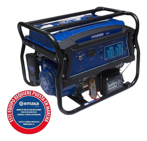 Generador Hyundai Bencinero 5.5 Kva, Modelo 82hyg7750e
