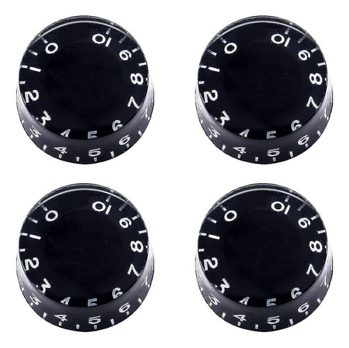 ~? Mxuteuk 4pcs Perillas De Guitarra Negras Bajo Eléctrico T