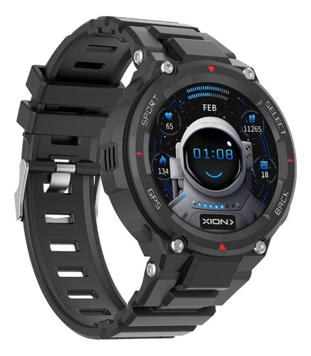 Smartwatch Reloj Smart Xion Pantalla 1.3 Color De La Caja Negro Color De La Malla Negro Diseño De La Malla Deportivo