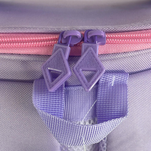 Mochila Infantil Grande Para Passeio-escola Cor Lilás E Rosa Desenho Do Tecido Liso