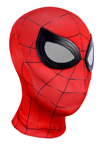 Máscara Adulto Homem Aranha Elastano Com Visor Espelhado Cor Steel Spider Man Lens Head Cover+[Zipper] Espetacular Homem Aranha 2