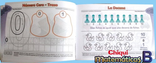 Imagen 2 de 4 de Cartilla Libro Chiqui Matematicas B Preescolar