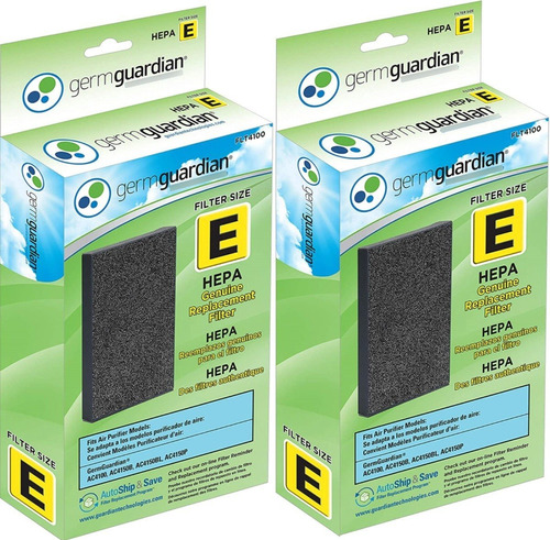 Germguardian Filtro E Lft4100 Hepa Ac4100 Ac4150 2 Pack