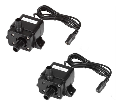 2pack 63gph (240l/h) Pecera Sumergible Agua Bomba Dc 12v 3.6