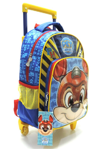 Imagem 4 de 10 de Kit Mochila Patrulha Canina Super Dog Rodinhas G Seanite