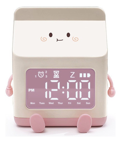 Despertador Fun Milk Box Alarm Student Countdown Cartoon Ala