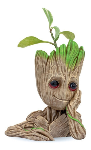 Imagen 4 de 6 de Baby Groot Maceta - Lapicero Figura Impresa En 3d 20 Cm