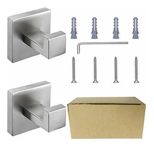 Toallero De Gancho Para Baño De Acero Inoxidable Cuadrado -a