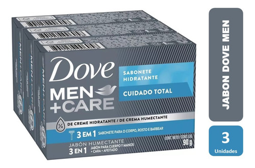 Pack Jabon Barra Dove Men + Care 3 X 90 Grs (*)