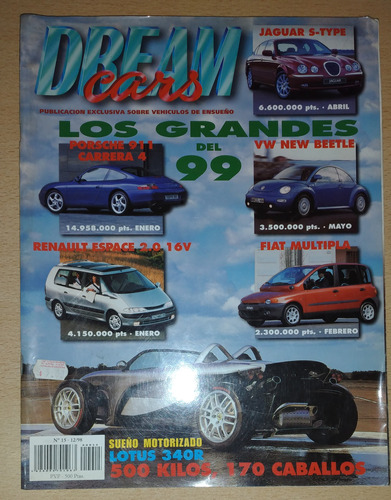 Revista Dream Cars N°15 Diciembre De 1998