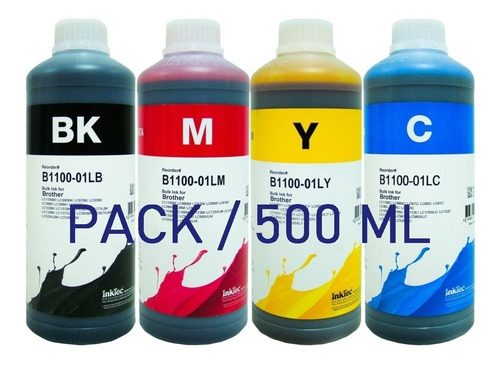 Imagen 1 de 1 de Pack 500ml Brothe Dcp T300w T220 T310w Dcp-t500w Dcp-t510w