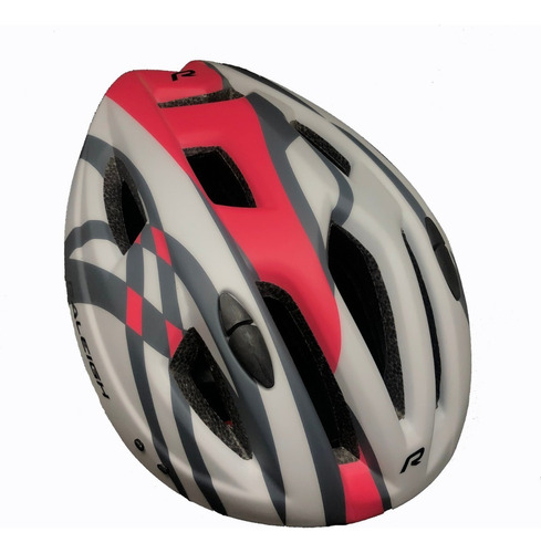 Casco Dama Bicicleta Mountain Bike Raleigh 24 Ventilaciones Color Blanco/rosa Talle L