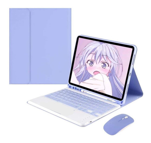 Funda Con Teclado Y Mouse Bluetooth Recargables Para iPad 5