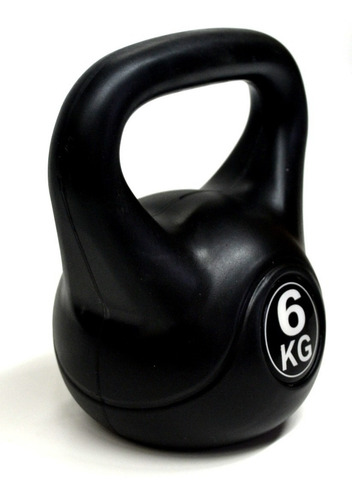 Pesa Rusa Pástica 6 Kg Rellena En Cemento Gmp Color Negro