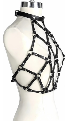 Arnés De Dama En Símil Cuero, Ajustable, Accesorio De Moda