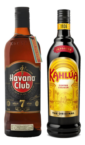 Kit Licor De Café Kahlúa 750ml + Rum Havana 7 Anos 750ml