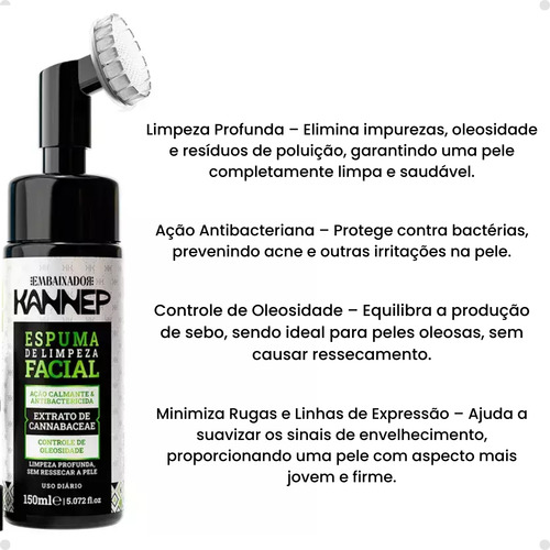 Espuma De Limpeza Para Homens Pele Limpa E Sem Oleosidade