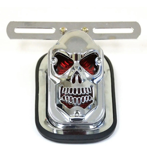 Luz Trasera Calavera Plata Chopper Mk Motos