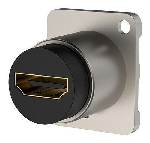 Imagen 2 de 7 de Ficha Hdmi Hembra Metalica Para Chasis - Roxtone Rah14d