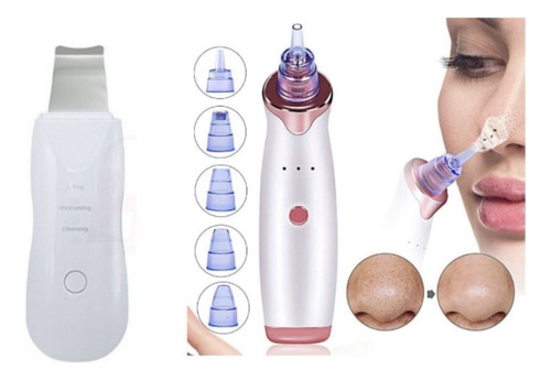Kit Espátula Ultrasónica + Extractor Puntos Negros