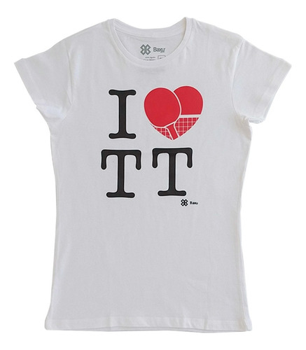 Playera Tenis De Mesa Dama Baxu - I Love Table Tennis