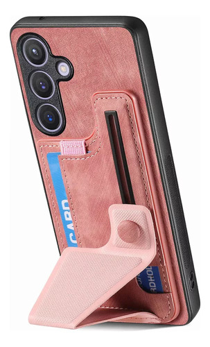 Funda De Cuero Tipo Billetera Con Ranura For Tarjetas Y Soporte For Samsung Galaxy