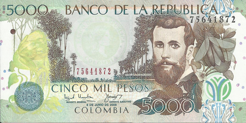 Colombia 5000 Pesos 6 Junio 2003