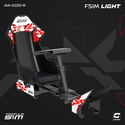 Imagen 2 de 8 de Simulador Collino Formula Sim Light Rojo Ps4 Volante Logitec