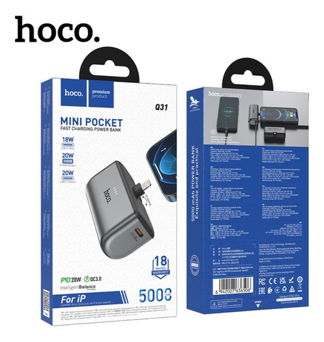 Mini Bateria Externa Portatil Carga Rapida 5000 Mah Tipo C