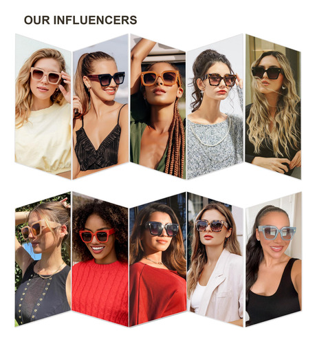 Gafas De Sol Sojos Vintage Oversized Square Sj2194 Para Muje