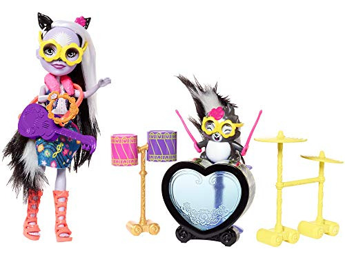 Rockin&#39; Drumset Playset Muñeca Sage Skunk Y Figura...