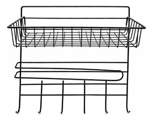 Organizador Colgante Multiuso Porta Rollo Y Canasto Cocina