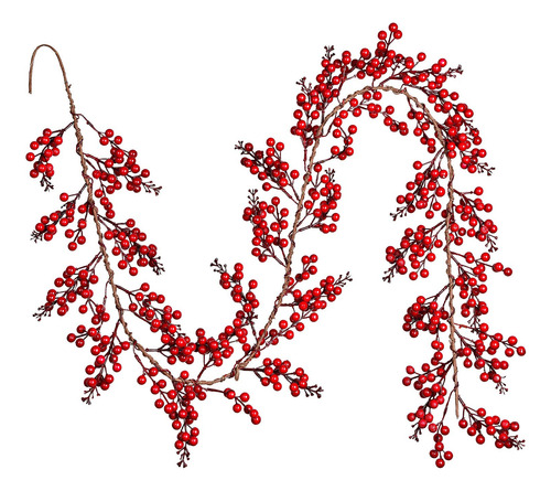 Guirnalda De Navidad Artificial De Bayas Rojas 1,8 M