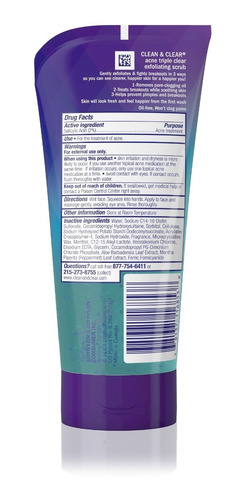 Exfoliante Facial Clean & Clear, Para Eliminar El Acné,