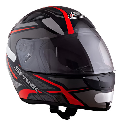Capacete Moto Masculino Ebf Spark Spider Esportivo Vermelho