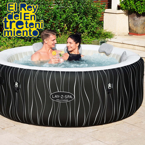 Imagen 7 de 9 de Jacuzzi Spa Bestway Inflable 908l Hidromasaje Luz Led El Rey