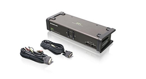 Interruptor Iogear 2 Puertos Dvi Kvmp Con Cables, Conforma C