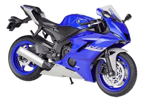 Motocicleta Welly 2020 Yamaha Yzf-r6 Azul 1/12 Q1