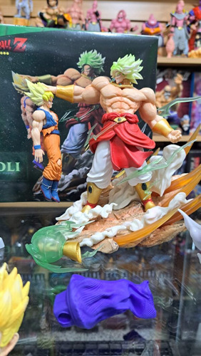 Figura Anime Broly Vs Goku Dragón Ball Z 25cm