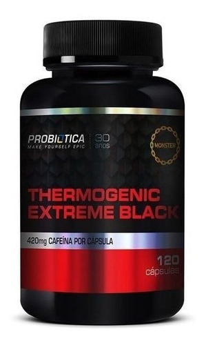 Thermogenic Extreme Black 120 Cápsulas Probiótica