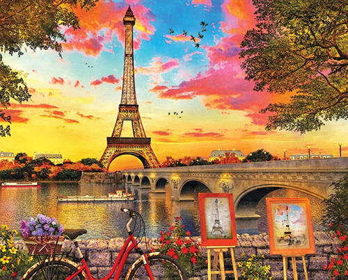 Springbok Puzzles - Paris Sunset - Rompecabezas De 1000 Piez