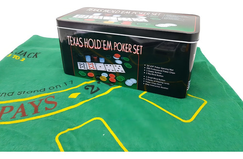 Kit Poker Texas Holdem Semi Profissional Completo 200 Fichas