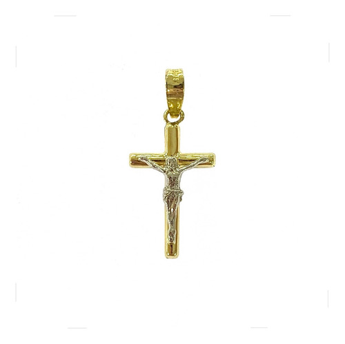 Dije Cruz Inflado Dios Jesus Oro 14k Kt / Niño Mujer Regalo