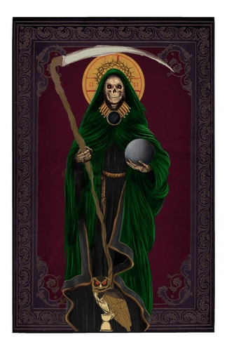 Cuadro De La Santa Muerte Verde # 2 Ch