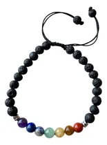 Comprar Pulsera 7 Chakras Piedra Volcánica 100% Natural